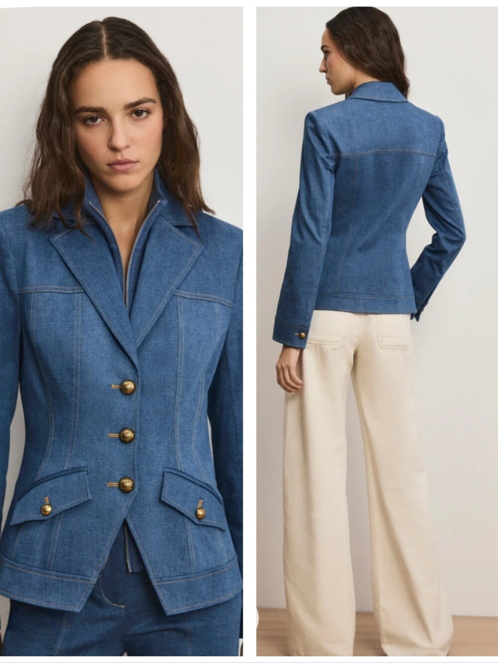 Veronica Beard Randy Denim Dickey Jacket Size 2 New With Tag - Picture 2 of 8